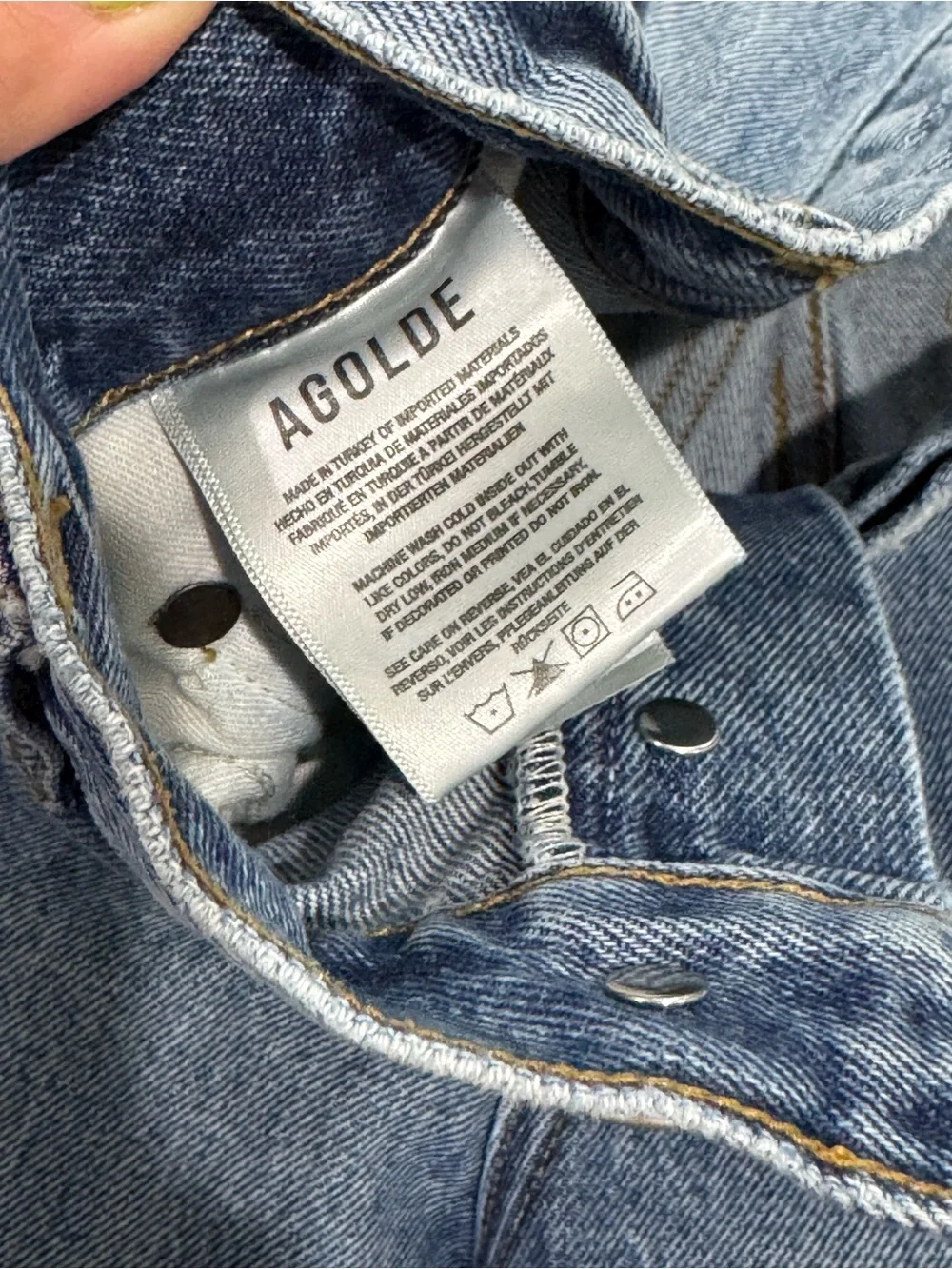 AGOLDE 90’s Pinch Waist Jeans Size 25 High Rise Straight Leg Distressed